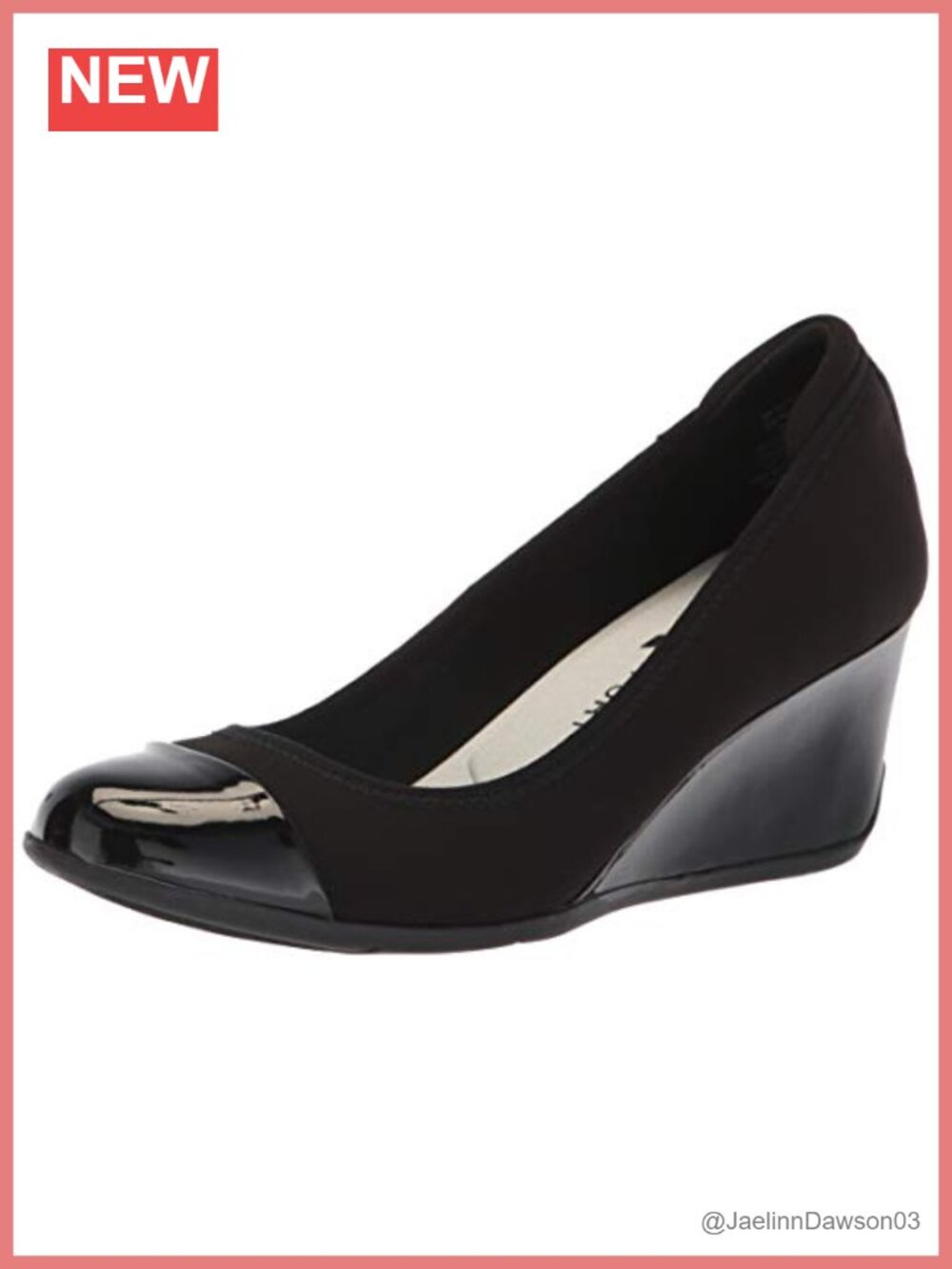 Anne Klein Sport Taite Wedge Heel Sandal Women's Slip-on Pump